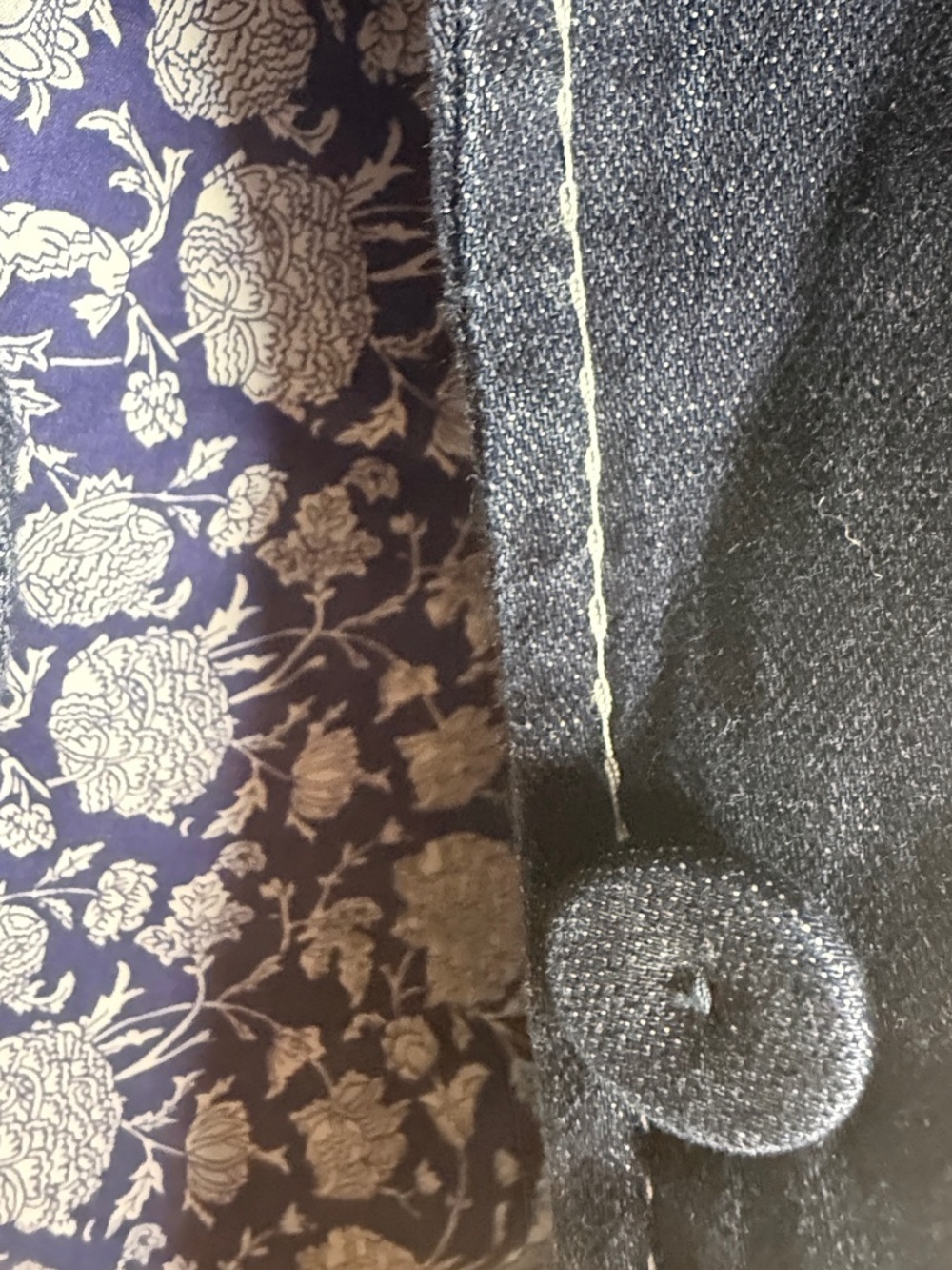 Talbots Dark‎ Wash Denim Blazer | Tailored Chic | Quiet Luxury Petite 2P - Picture 8 of 9